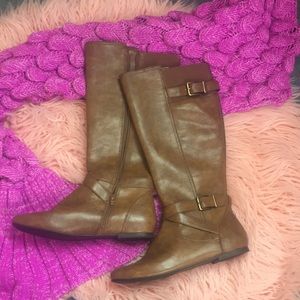 NWT a.n.a. Cognac Tall Boots Women's Size 9
